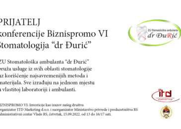 Stomatologija “dr Đurić” prijatelj konferencije Biznispromo VI